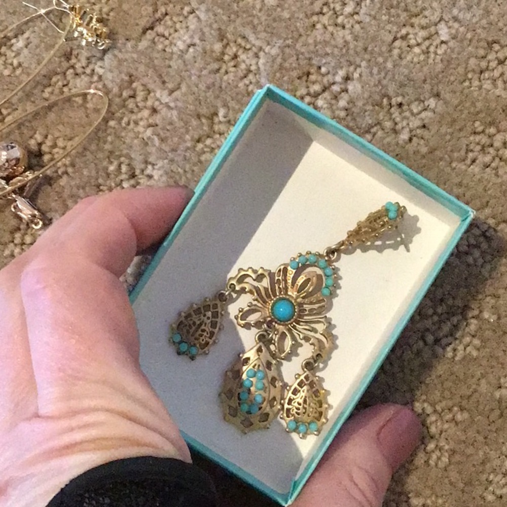 Gorgeous turquoise chandelier earrings